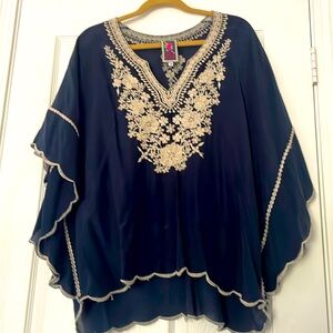Navy top by Johnny Was